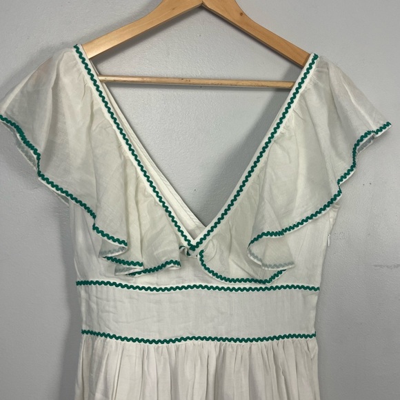 Le Sirenuse Positano midi white ruffle dress size IT 38 / us 2 - Picture 3 of 8